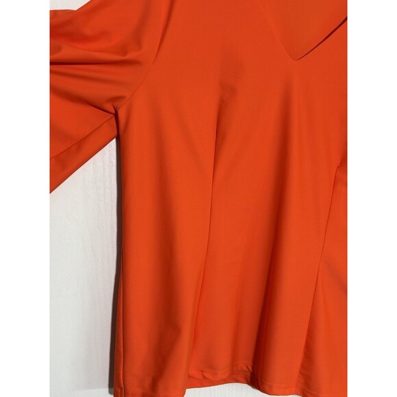 Jude Connally Top Women's XL Orange Daniella Pullover Stretch Flutter Sleeve - Picture 3 of 10